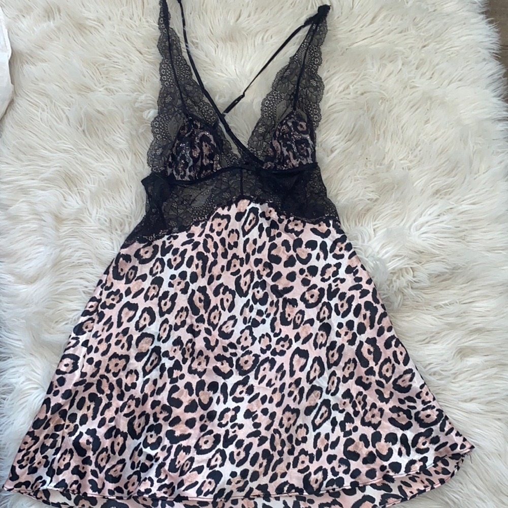 Vintage Victoria’s Secret Lace Pink & Black Babydoll